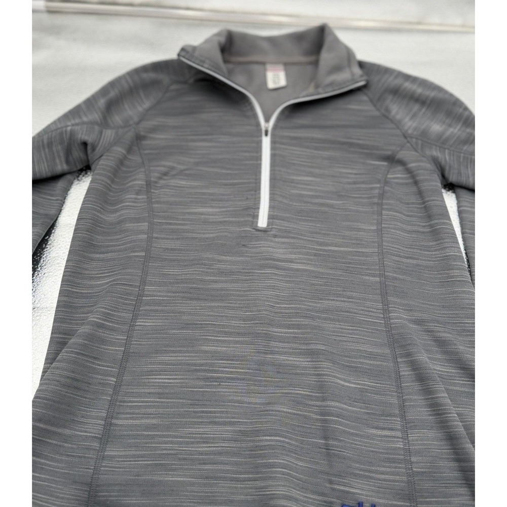 Stio Womens Small Gray Space‎ Dye 1/4 Zip Pullover Performance Hiking Top